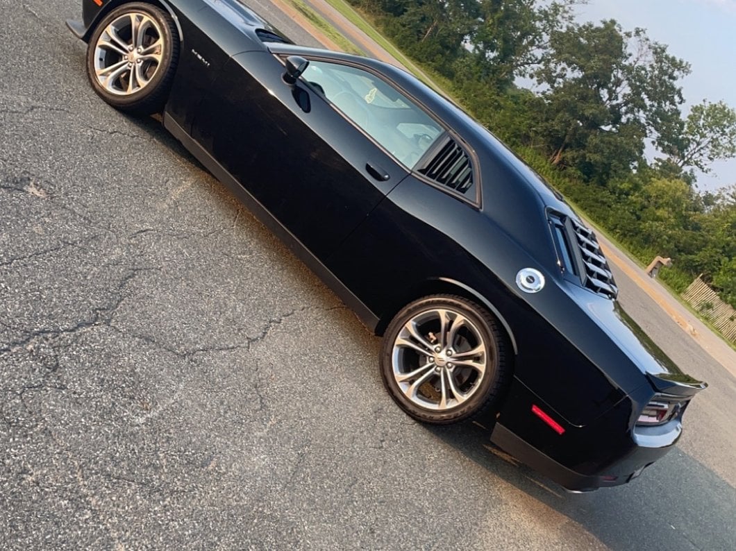 MP Concepts Quarter Window Louvers; Gloss Black (08-23 Challenger)