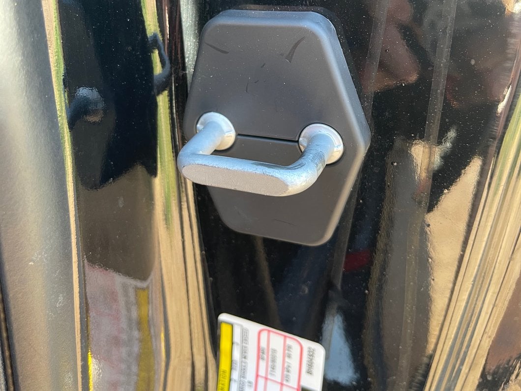 MP Concepts Door Striker Cover Set; Black (08-23 Challenger)