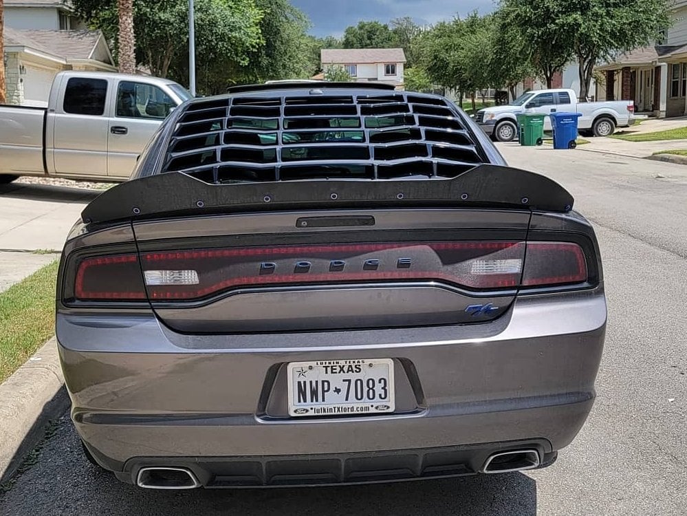 MP Concepts Rear Window Louvers; Gloss Black (11-23 Charger)