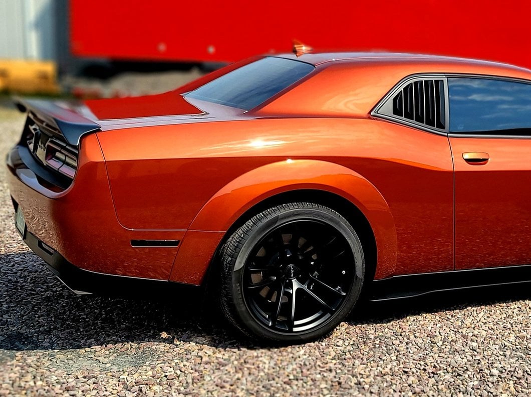 MP Concepts Quarter Window Louvers; Matte Black (08-23 Challenger)
