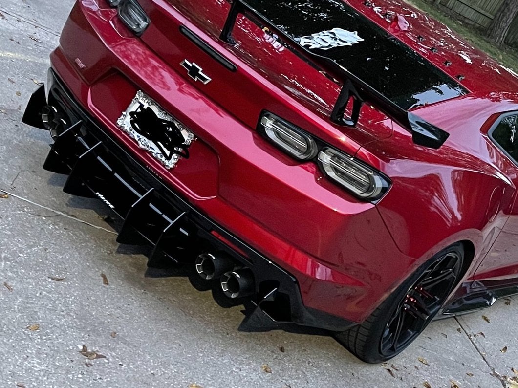 MP Concepts ZL1 Style Rear Diffuser; Gloss Black (16-24 Camaro)