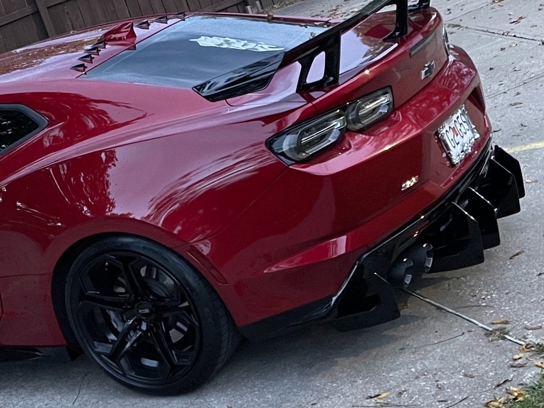 MP Concepts ZL1 Style Rear Diffuser; Gloss Black (16-24 Camaro)