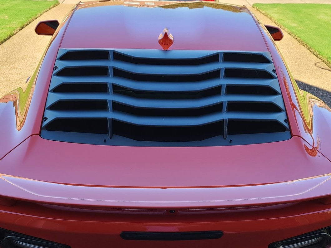 MP Concepts Rear Window Louvers; Matte Black (16-24 Camaro Coupe)