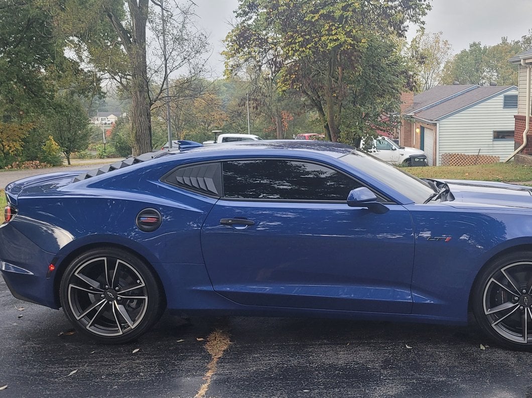 MP Concepts Old Glory Fuel Door; Matte Black (16-24 Camaro)