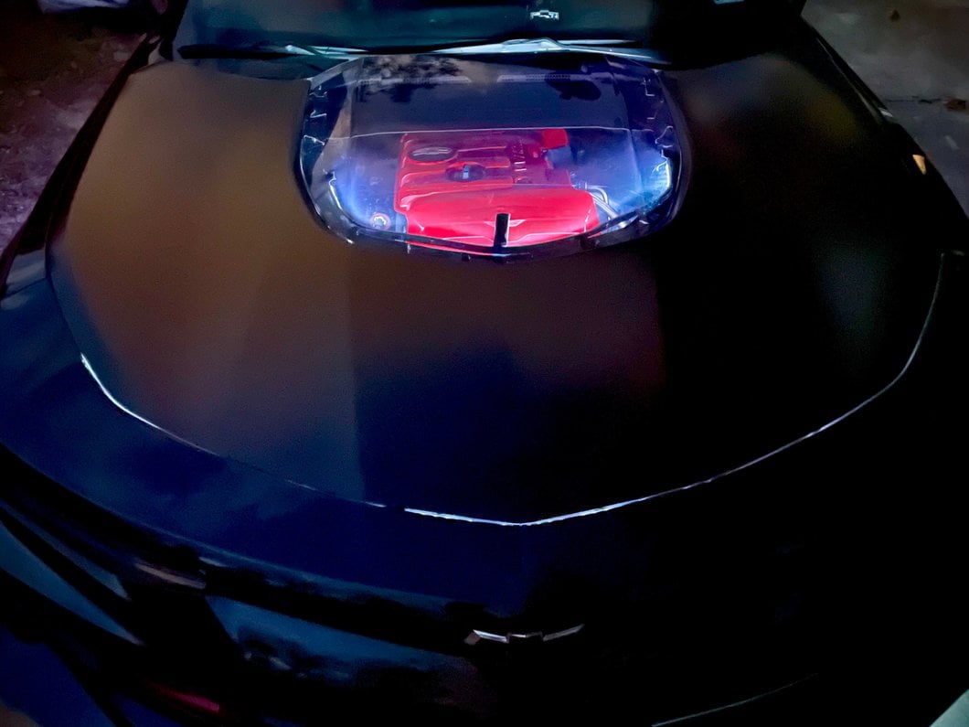 MP Concepts ZL1 Style Hood; Smoked Black Center (16-24 Camaro)