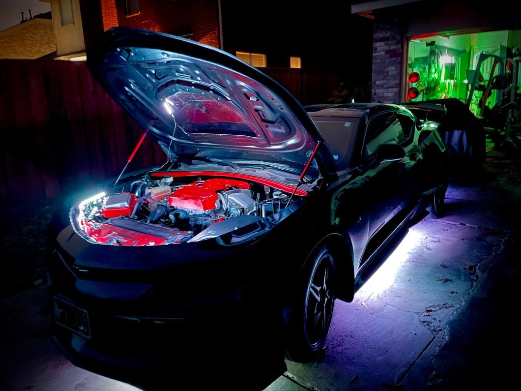 MP Concepts ZL1 Style Hood; Smoked Black Center (16-24 Camaro)