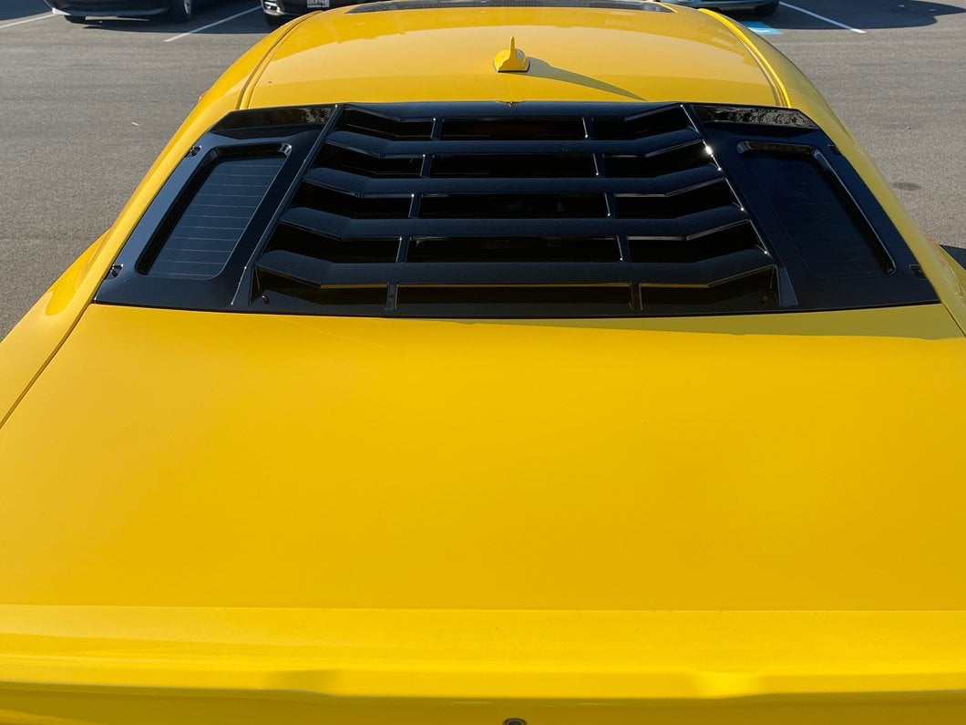 MP Concepts Rear Window Louvers; Gloss Black (08-23 Challenger)