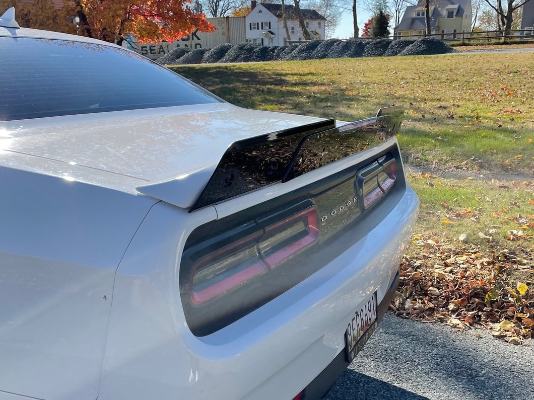 MP Concepts 2-Piece Wicker Bill Rear Spoiler; Gloss Black (15-23 Challenger)