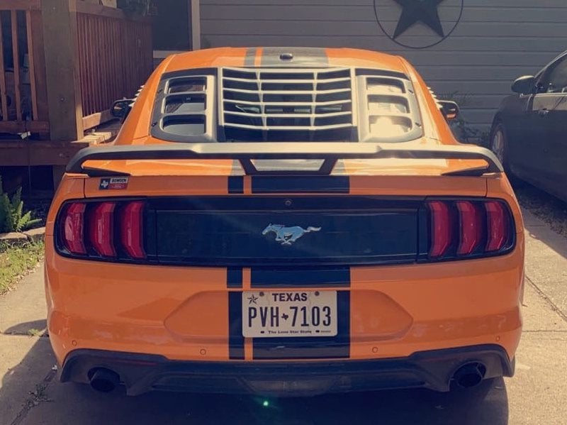 MP Concepts Rear Window Louvers; Matte Black (15-25 Mustang Fastback)