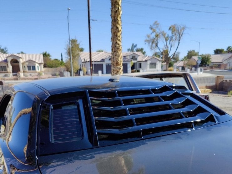 MP Concepts Rear Window Louvers; Gloss Black (08-23 Challenger)
