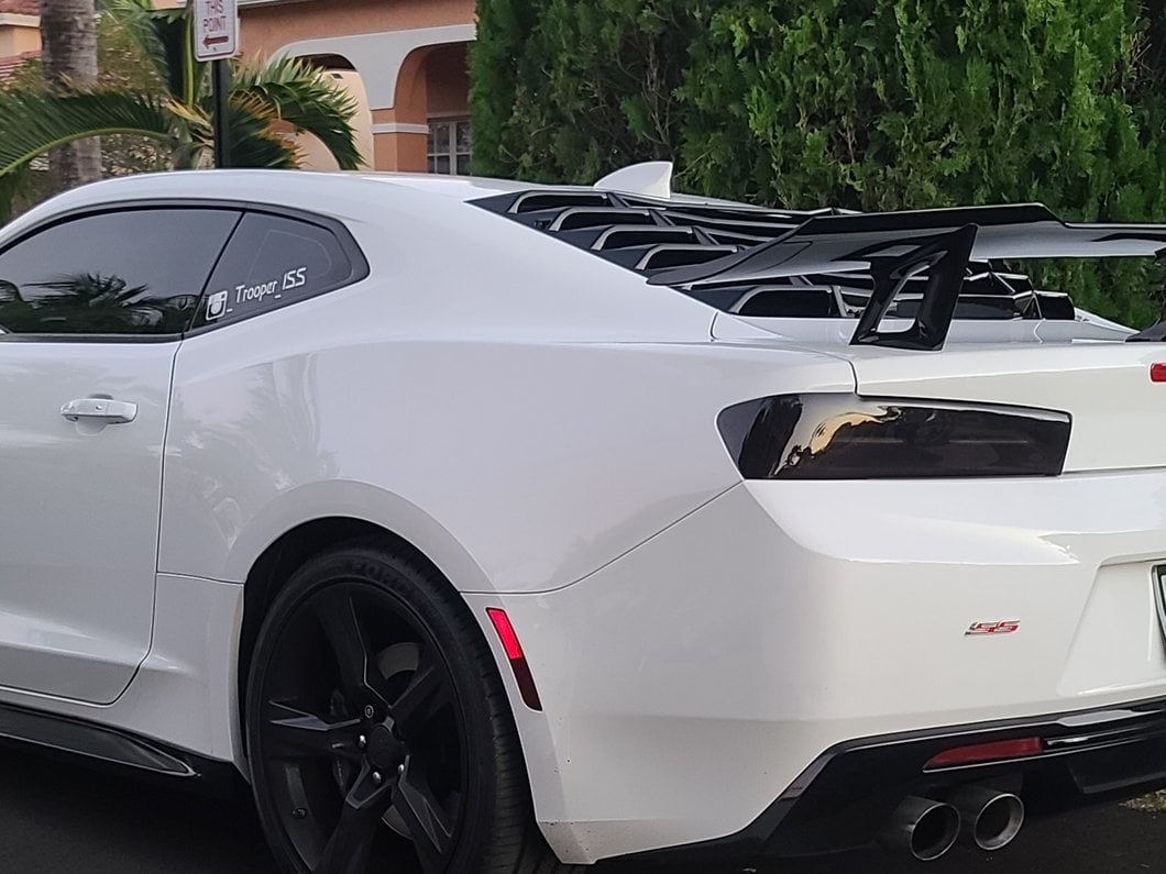 MP Concepts Rear Window Louvers; Gloss Black (16-24 Camaro Coupe)