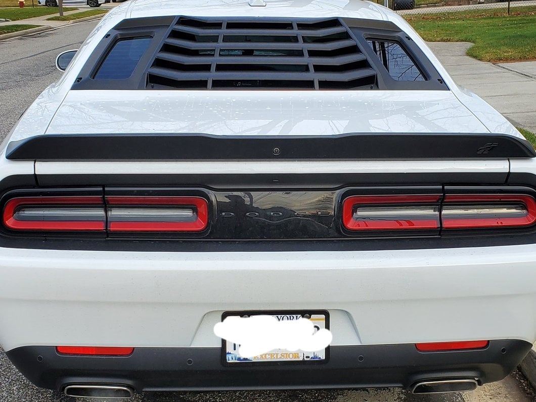 MP Concepts Rear Window Louvers; Matte Black (08-23 Challenger)