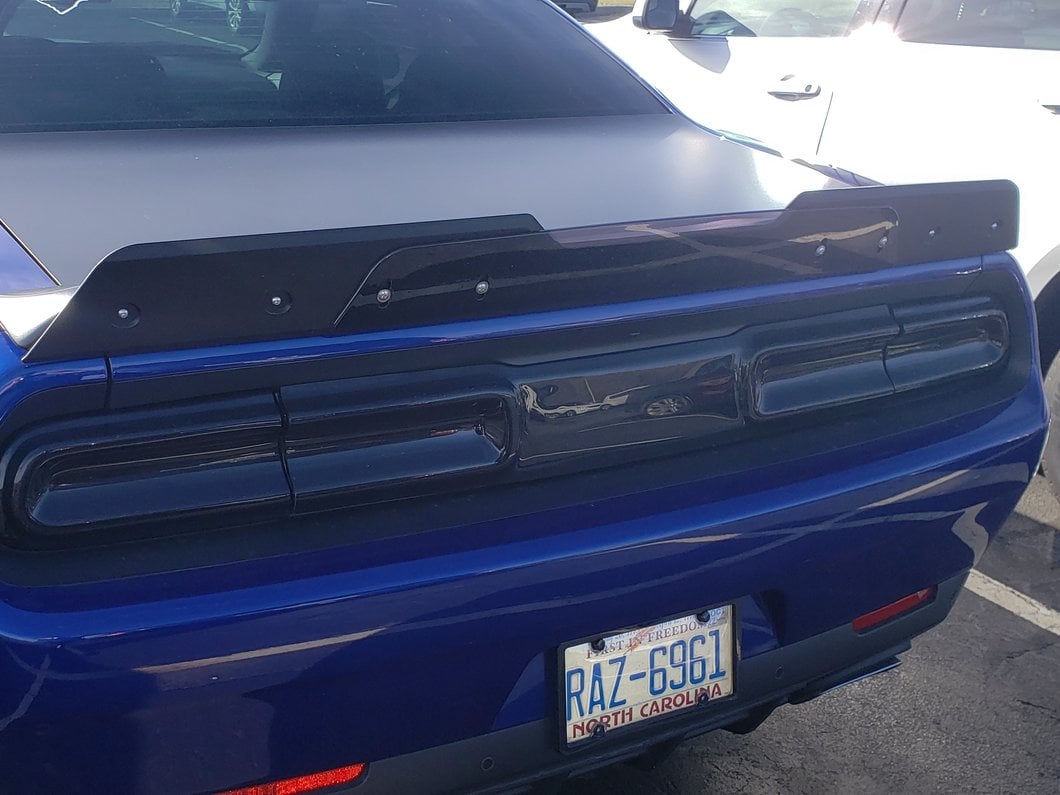 MP Concepts 2-Piece Wicker Bill Rear Spoiler; Matte Black (15-23 Challenger)