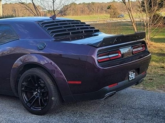 MP Concepts 2-Piece Wicker Bill Rear Spoiler; Matte Black (15-23 Challenger)
