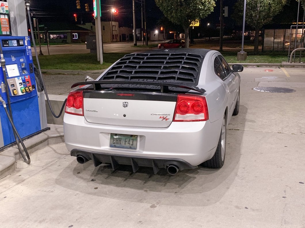 MP Concepts Rear Window Louvers; Gloss Black (11-23 Charger)