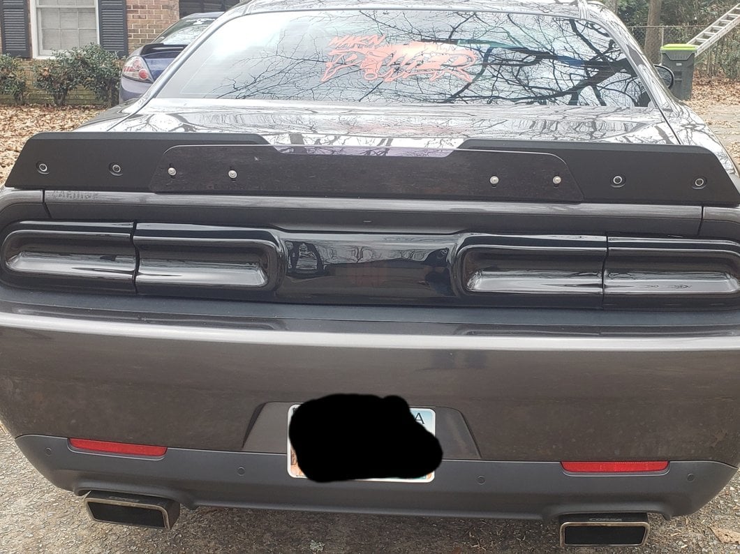 MP Concepts 2-Piece Wicker Bill Rear Spoiler; Matte Black (15-23 Challenger)