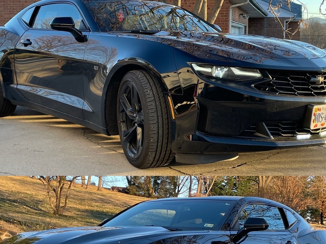 MP Concepts Quarter Window Scoops; Gloss Black (16-24 Camaro Coupe)