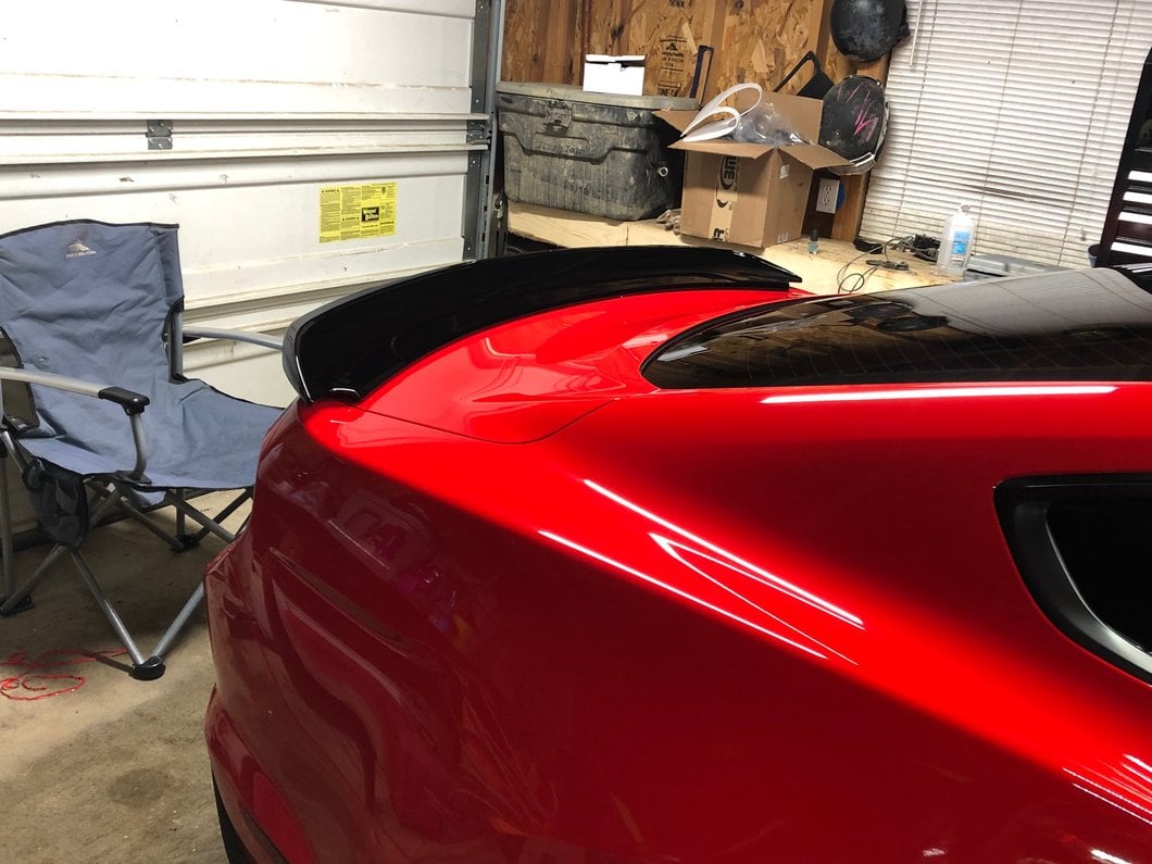 MP Concepts GT350 Track Pack Style Rear Spoiler; Gloss Black (15-23 Mustang Fastback)