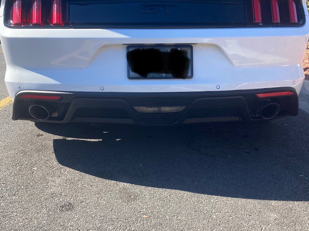 MP Concepts GT350 Style Rear Diffuser Single Exhaust Outlet Insert (15-17 Mustang GT Premium, EcoBoost Premium)