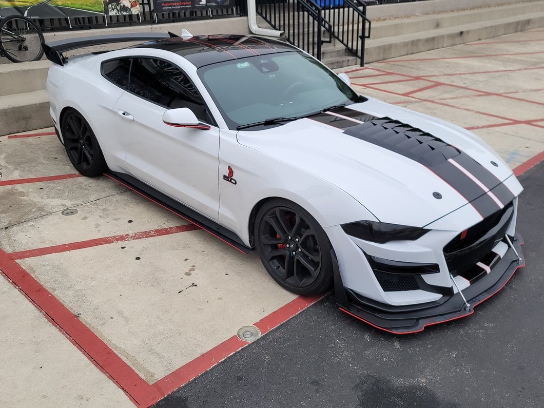 MP Concepts Aluminum GT500 Style Hood; Unpainted (18-23 Mustang GT, EcoBoost)