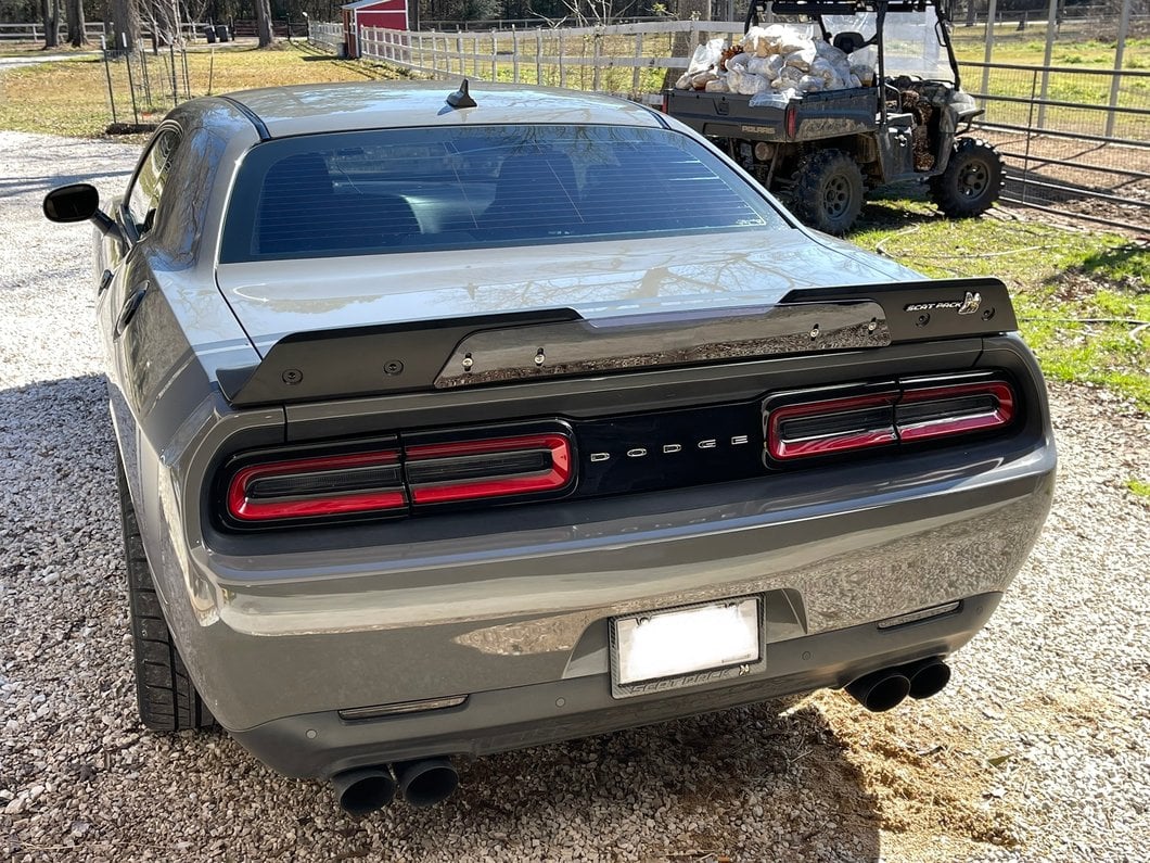 MP Concepts 2-Piece Wicker Bill Rear Spoiler; Matte Black (15-23 Challenger)
