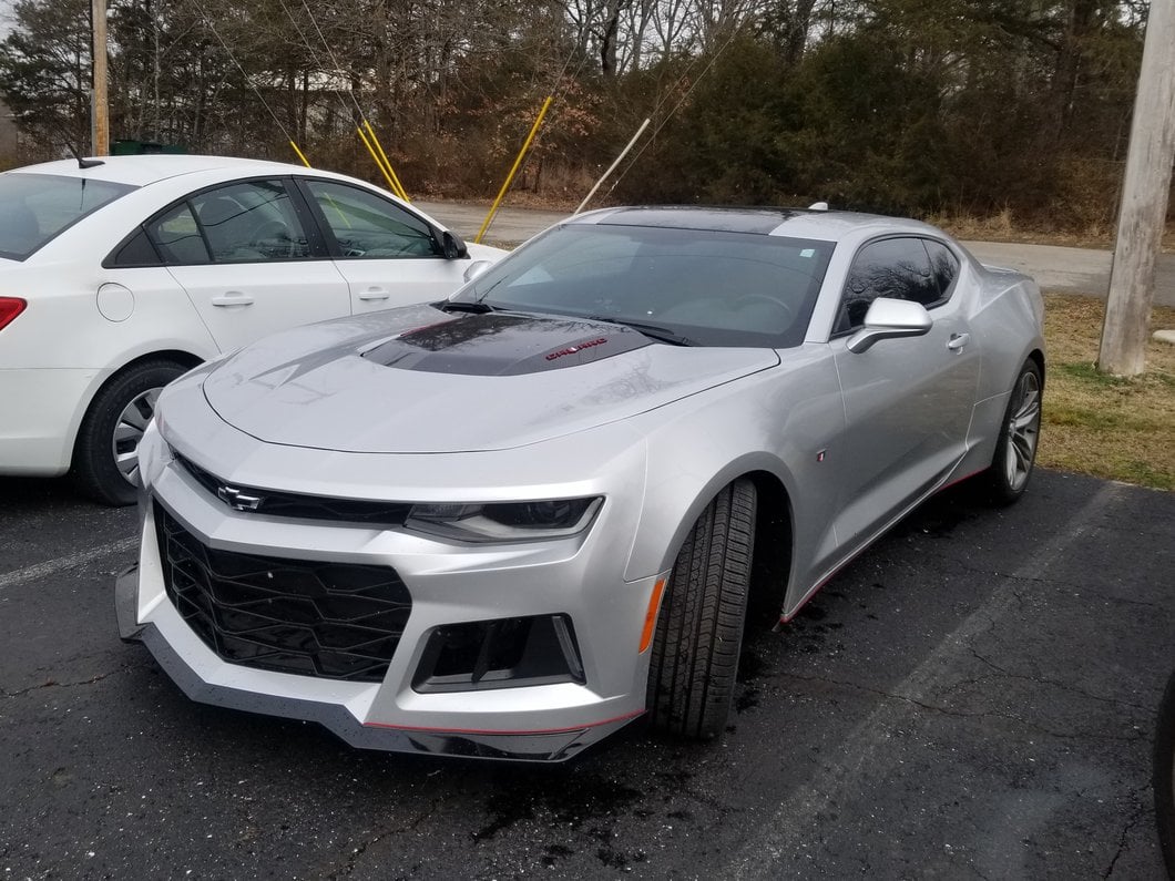MP Concepts ZL1 Style Hood; Carbon-Look Center (16-24 Camaro)