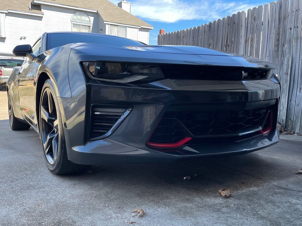 MP Concepts SS 50 Years Style Grille; Red (16-18 Camaro SS)