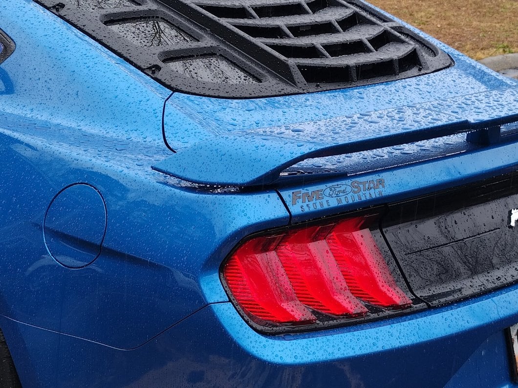 MP Concepts Rear Window Louvers; Matte Black (15-25 Mustang Fastback)