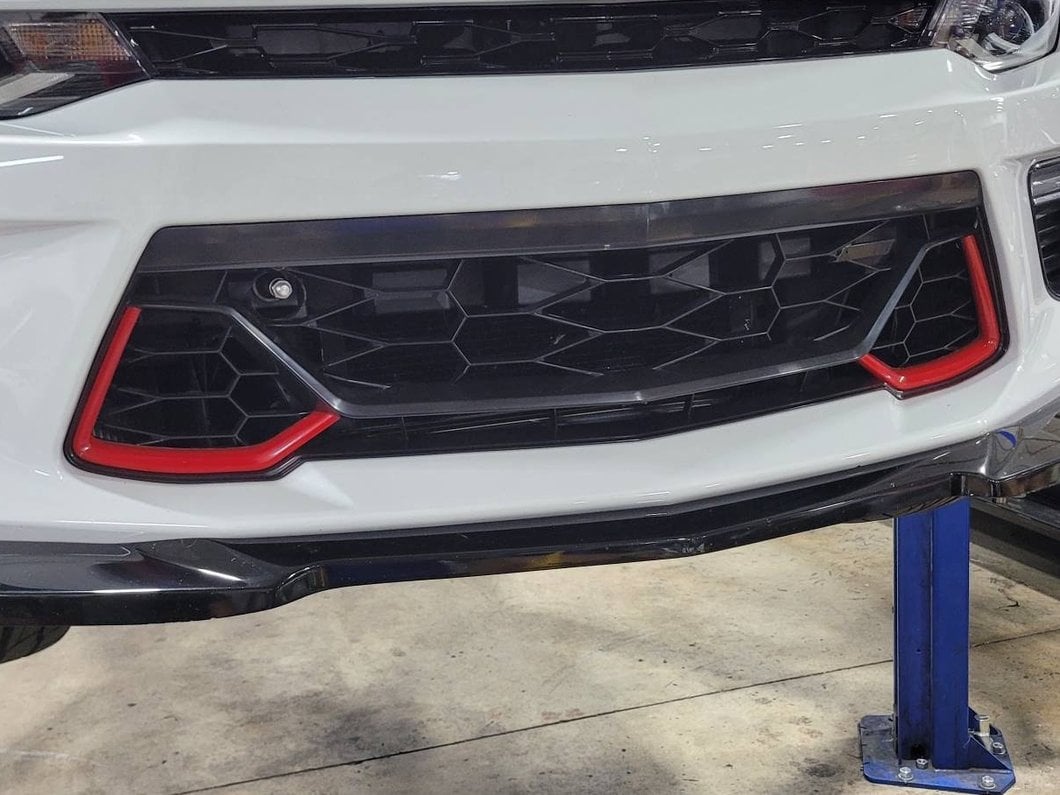 MP Concepts SS 50 Years Style Grille; Red (16-18 Camaro SS)