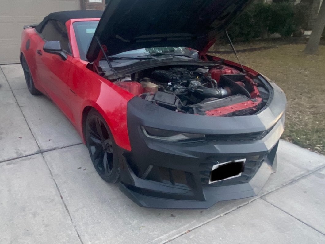 MP Concepts ZL1 1LE Style Front Bumper with DRL; Unpainted (16-18 Camaro, Excluding ZL1)