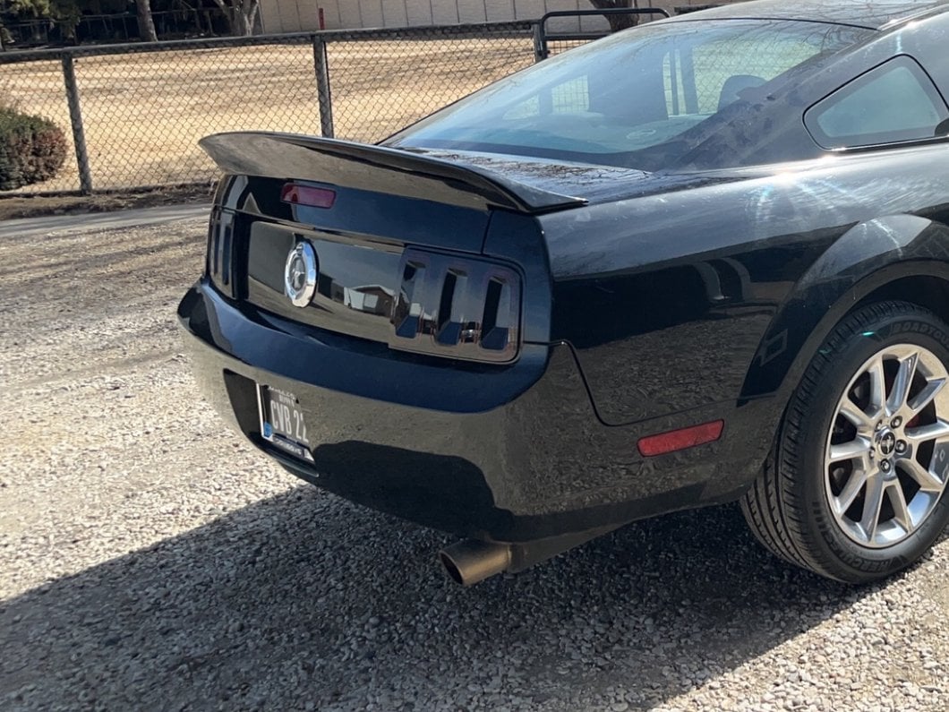 MP Concepts Ducktail Rear Spoiler; Gloss Black (05-09 Mustang)