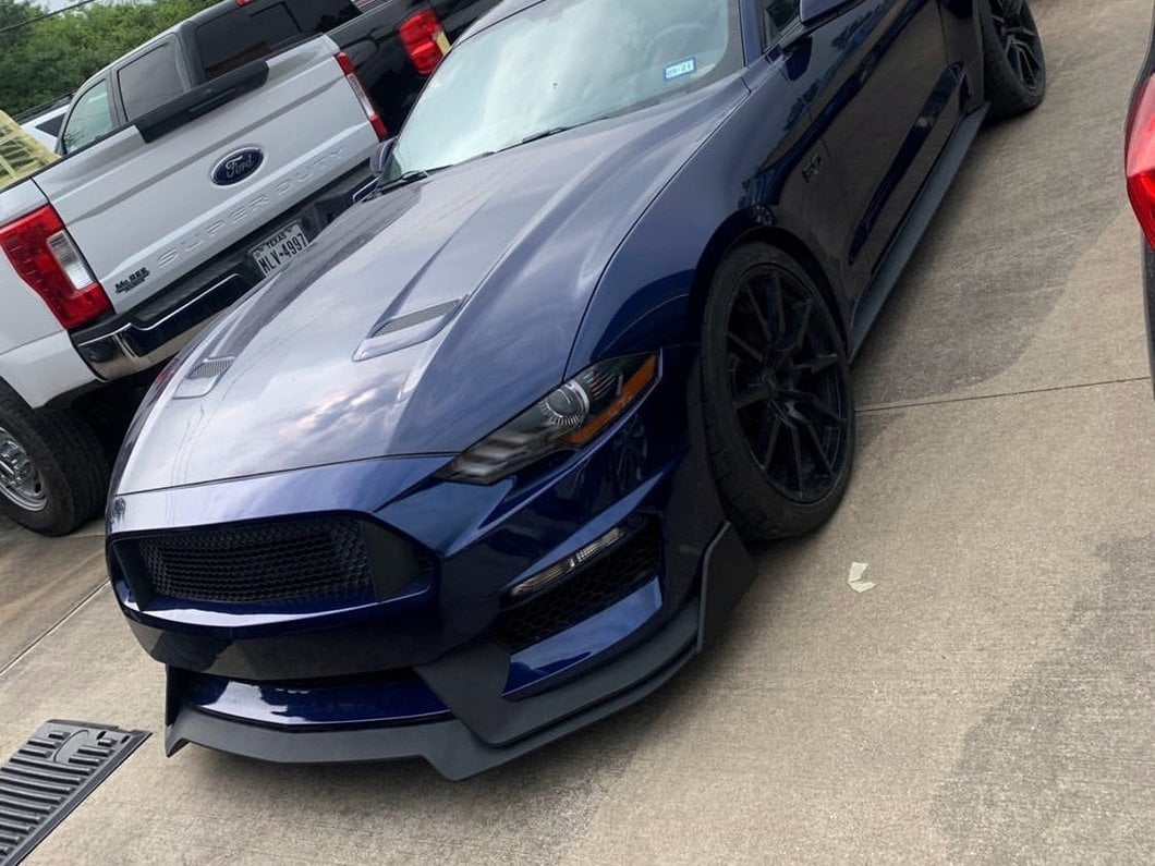 MP Concepts GT350 Style Front Bumper Replacement Chin Spoiler For 406877 Only (18-23 Mustang GT, EcoBoost)