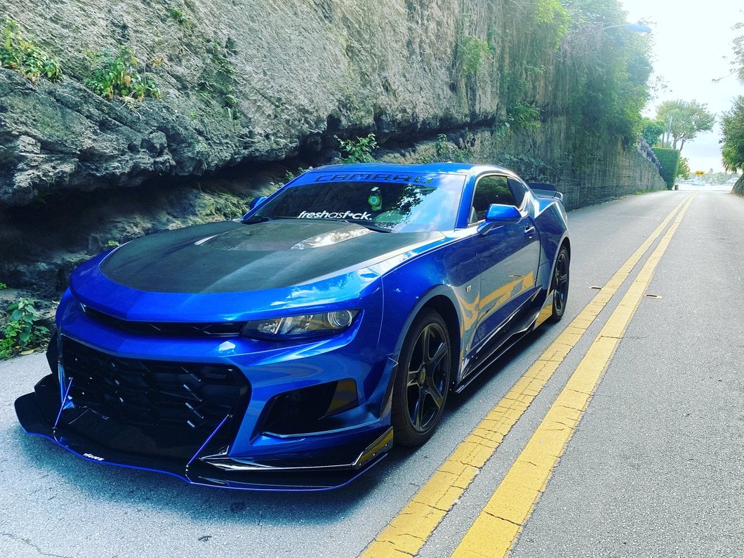 MP Concepts ZL1 Style Hood; Carbon-Look Center (16-24 Camaro)