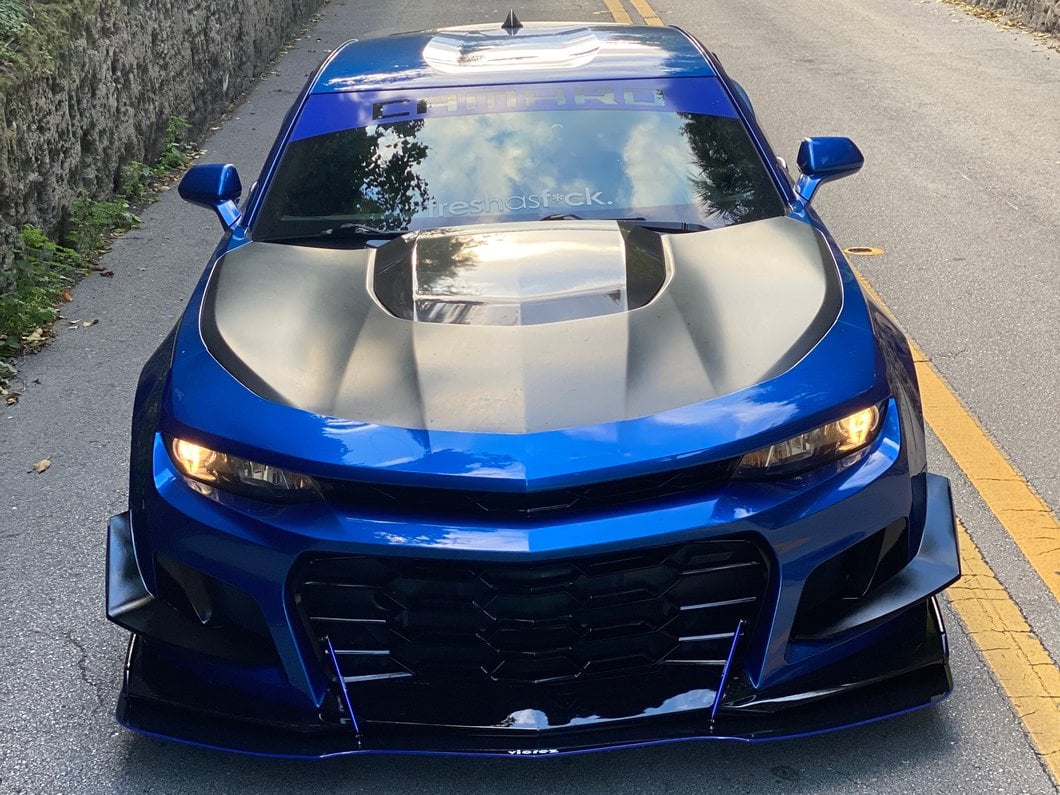 MP Concepts ZL1 Style Hood; Carbon-Look Center (16-24 Camaro)