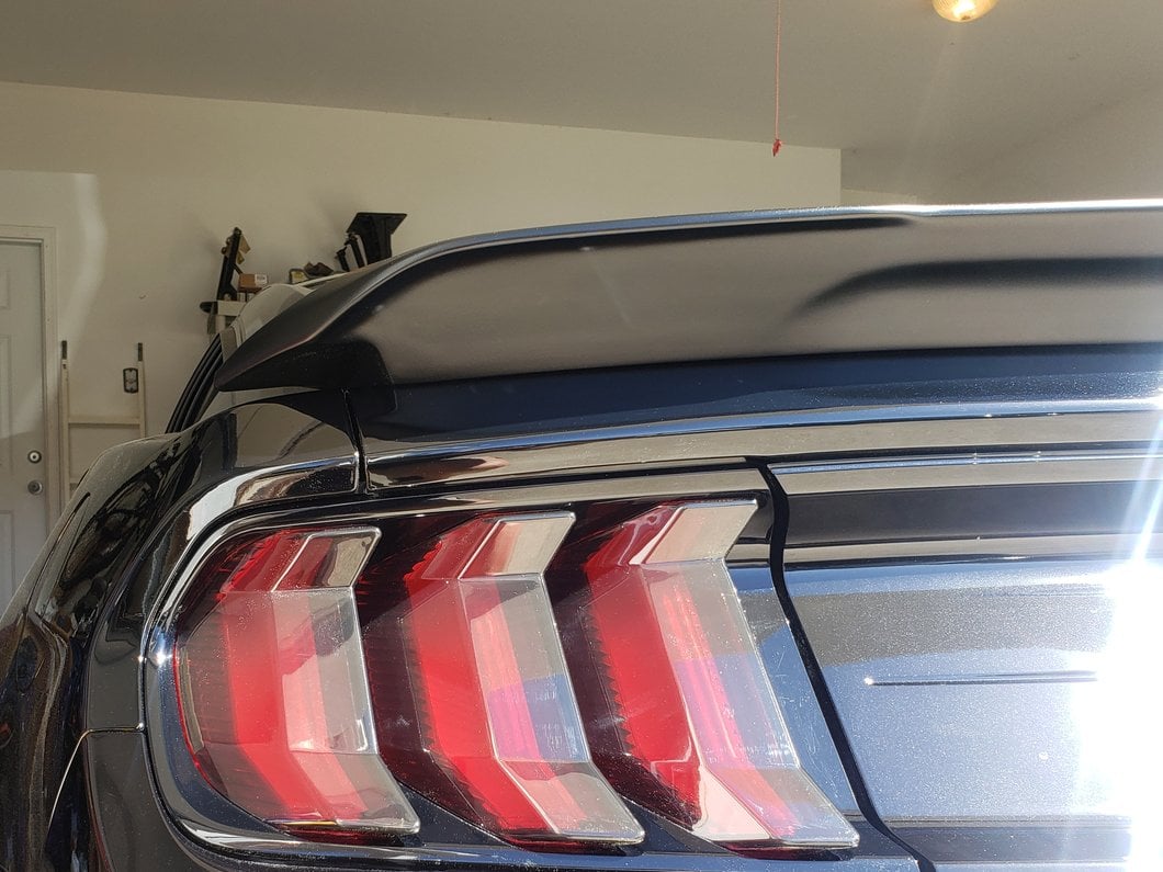 MP Concepts GT350 Track Pack Style Rear Spoiler; Matte Black (15-23 Mustang Fastback)