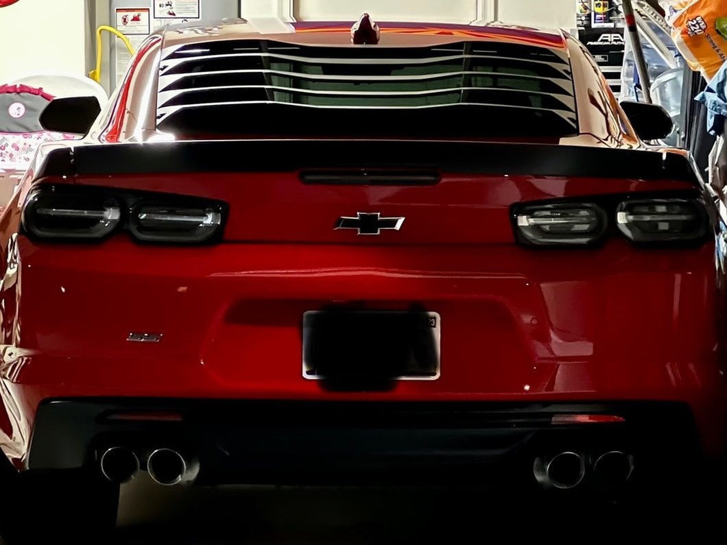 MP Concepts Rear Window Louvers; Matte Black (16-24 Camaro Coupe)