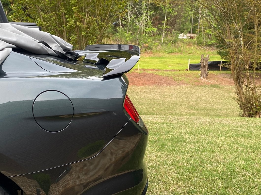 MP Concepts GT500 Style Rear Spoiler with Wicker Bill Add-On; Gloss Black (15-23 Mustang Fastback)