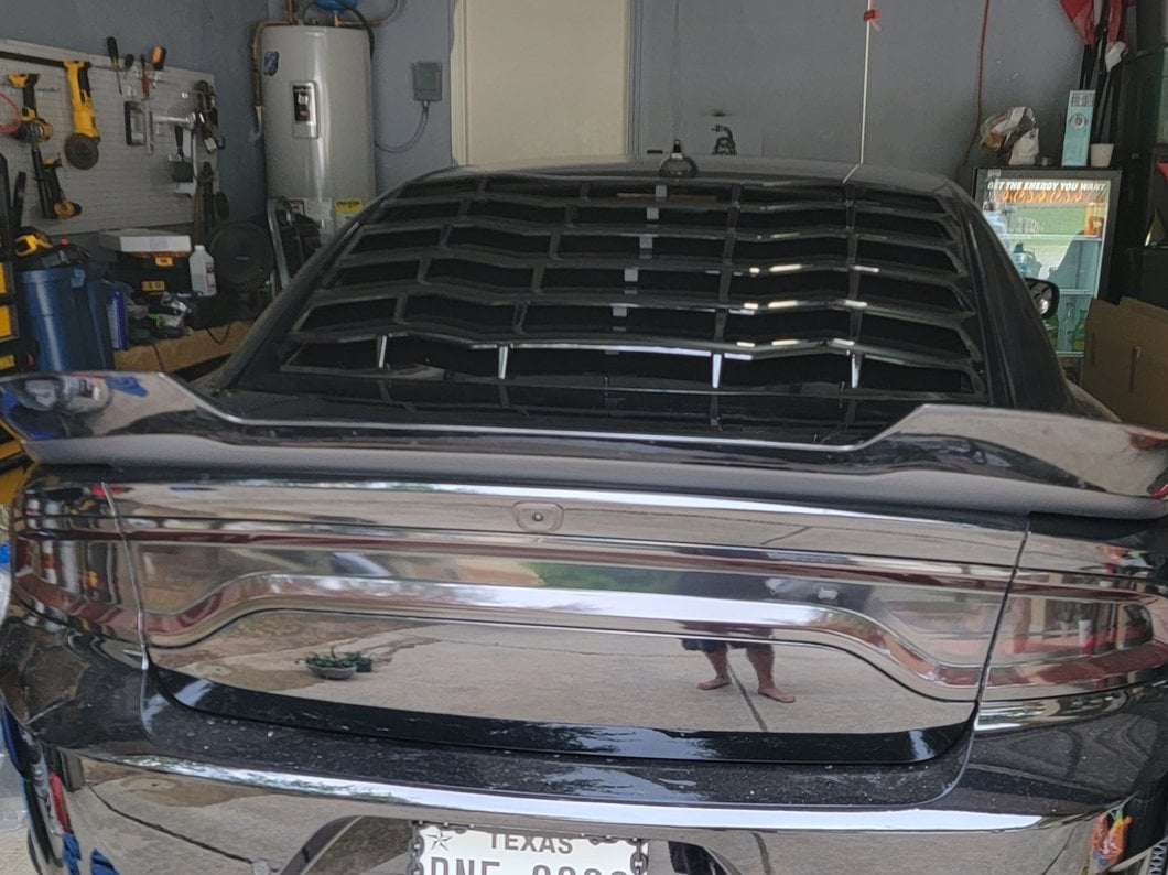 MP Concepts Rear Window Louvers; Gloss Black (11-23 Charger)