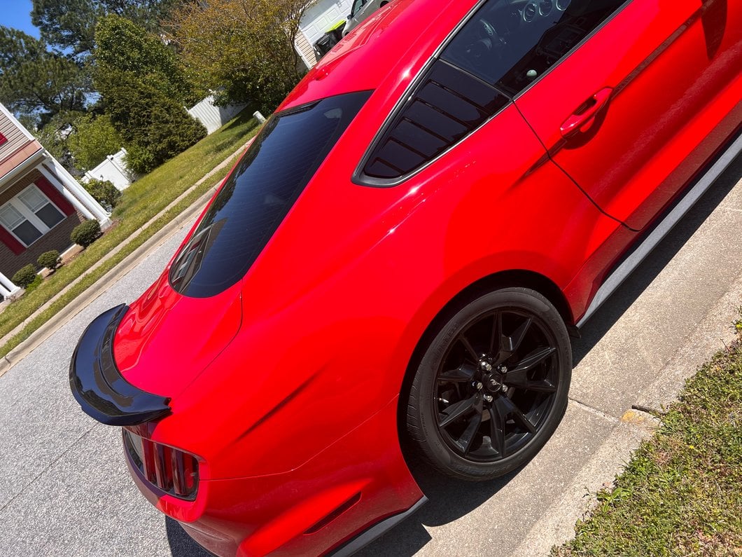 MP Concepts Quarter Window Louvers; Gloss Black (15-23 Mustang Fastback)