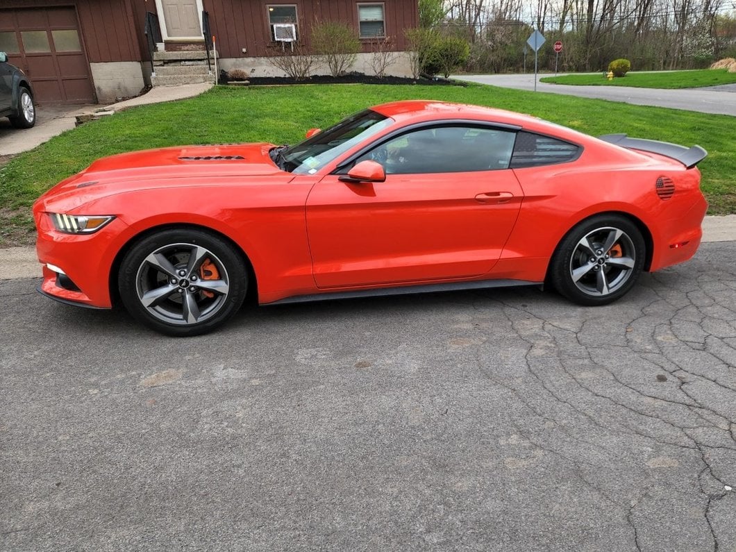 MP Concepts V-Style Rear Spoiler; Matte Black (15-23 Mustang Fastback)