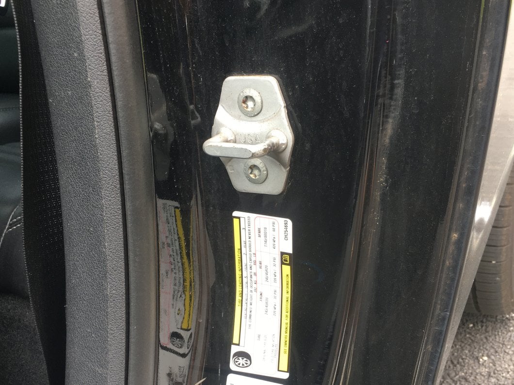 MP Concepts Door Striker Cover Set; Black (08-23 Challenger)