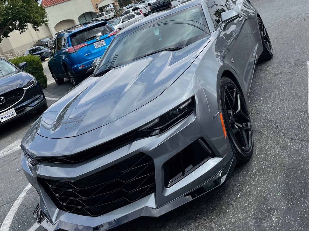 MP Concepts ZL1 1LE Style Front Bumper with DRL; Unpainted (19-24 Camaro w/ Factory LED Headlights, Excluding ZL1)