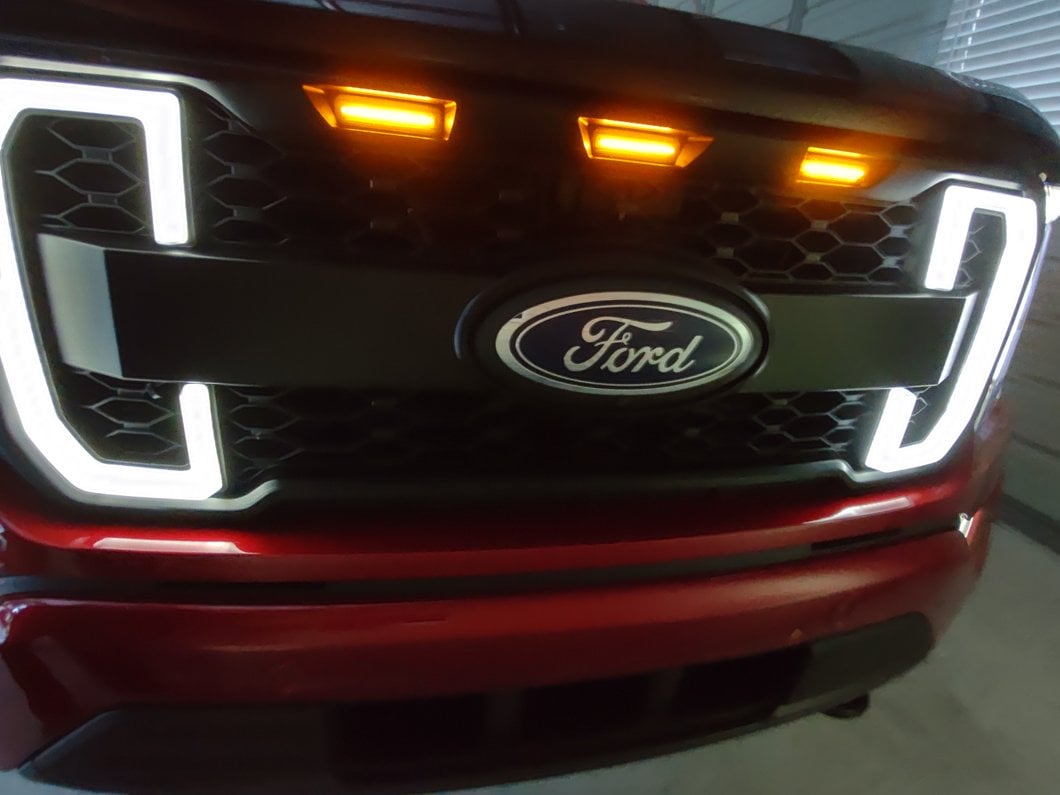 MP Concepts Upper Replacement Grille with LED Lighting and LED DRL; Matte Black (21-23 F-150, Excluding Raptor & Tremor)