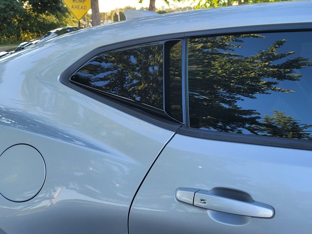 MP Concepts Quarter Window Scoops; Gloss Black (16-24 Camaro Coupe)