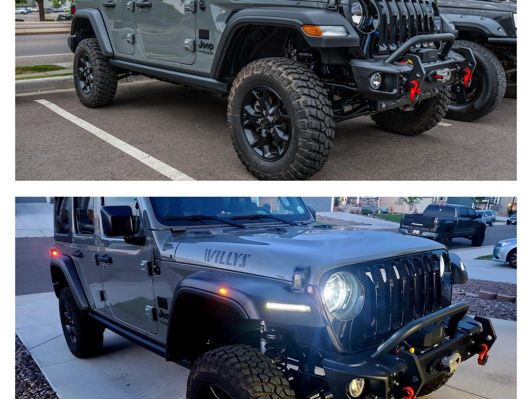 MP Concepts Thanos Front Fender Flares with DRL (18-25 Jeep Wrangler JL)