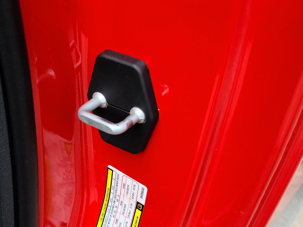 MP Concepts Door Striker Cover Set; Black (08-23 Challenger)