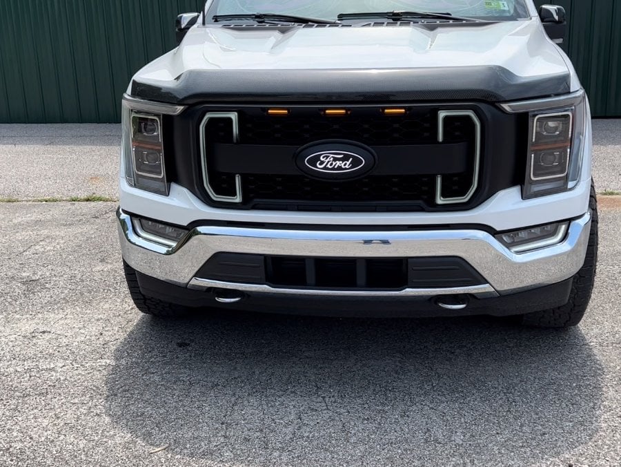 MP Concepts Upper Replacement Grille with LED Lighting and LED DRL; Matte Black (21-23 F-150, Excluding Raptor & Tremor)