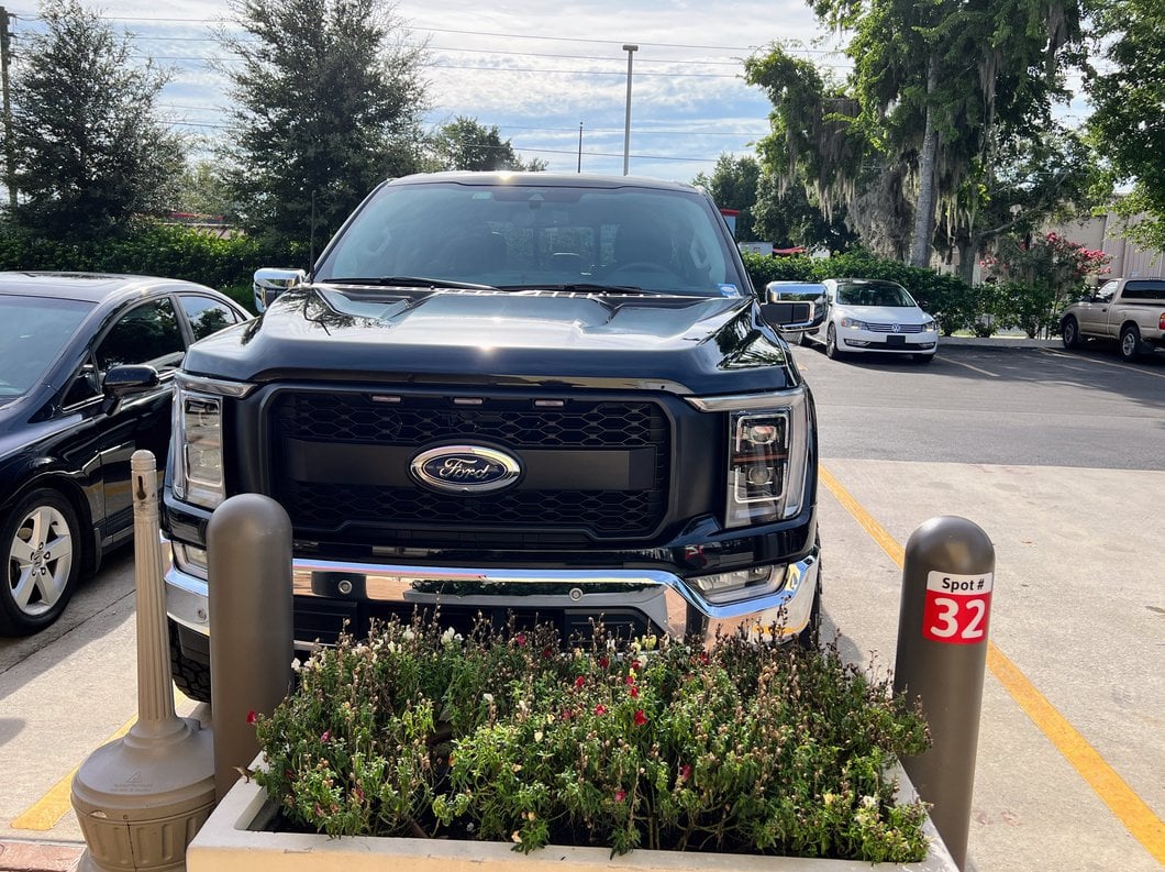 MP Concepts Upper Replacement Grille with LED Lighting; Matte Black (21-23 F-150, Excluding Raptor & Tremor)