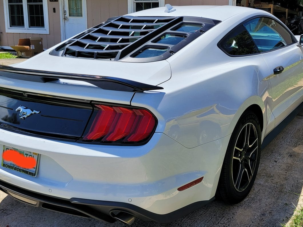 MP Concepts Rear Window Louvers; Matte Black (15-25 Mustang Fastback)