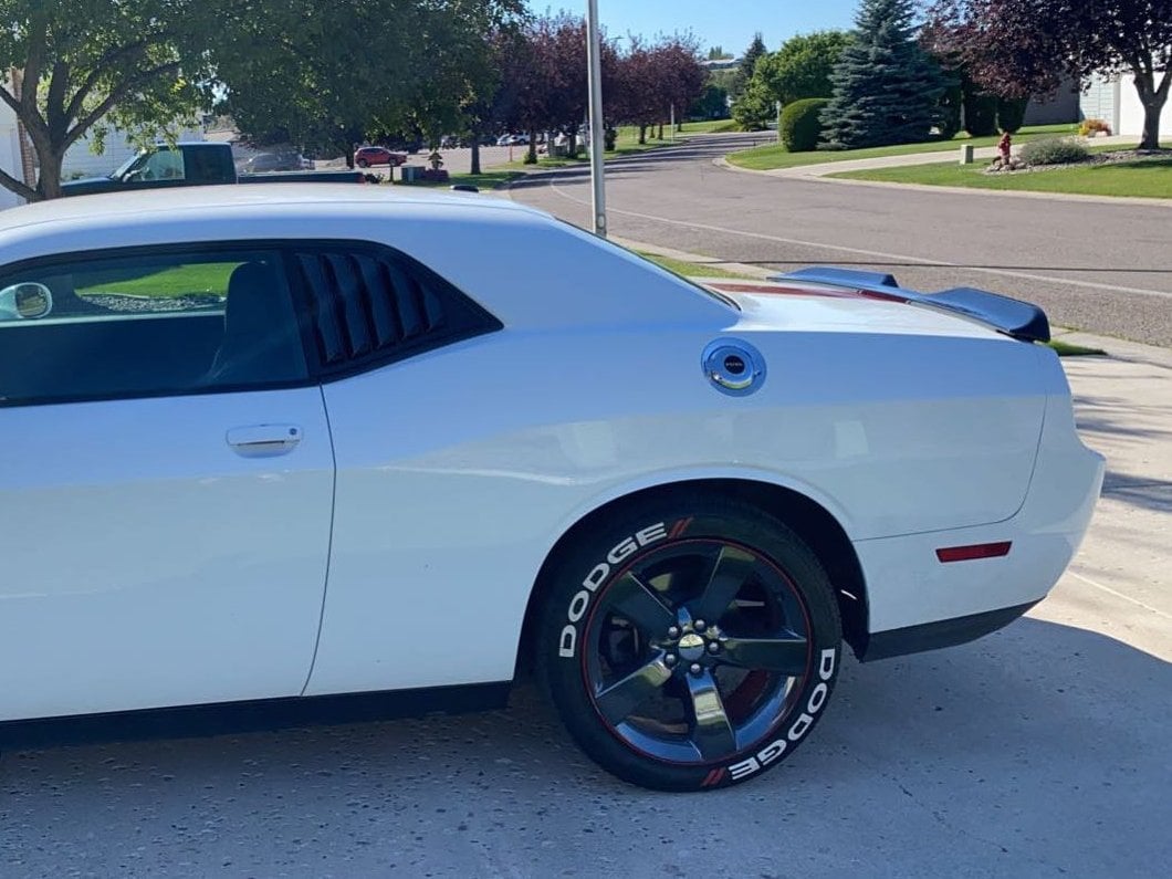 MP Concepts Quarter Window Louvers; Gloss Black (08-23 Challenger)
